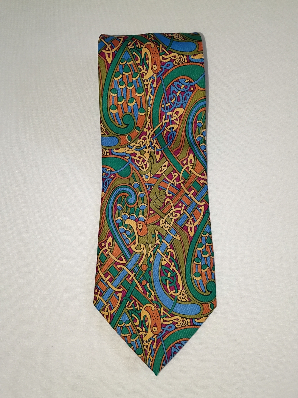Book of Kells Celtic Knot Pattern Men's Tie